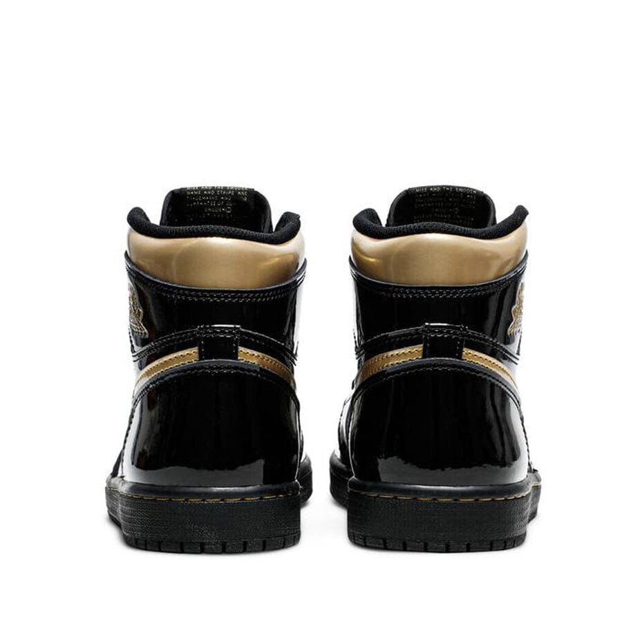 NIKE AIR JORDAN1 RETRO HIGH BLACK METALLIC GOLD 2020 GS (NEW)
