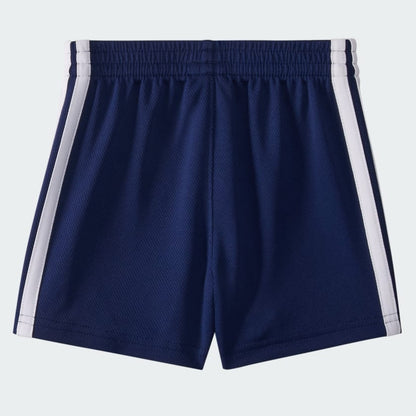 Kids' adidas Two-Piece Short Sleeve Graphic Cotton Tee and 3-Stripes Shorts Set