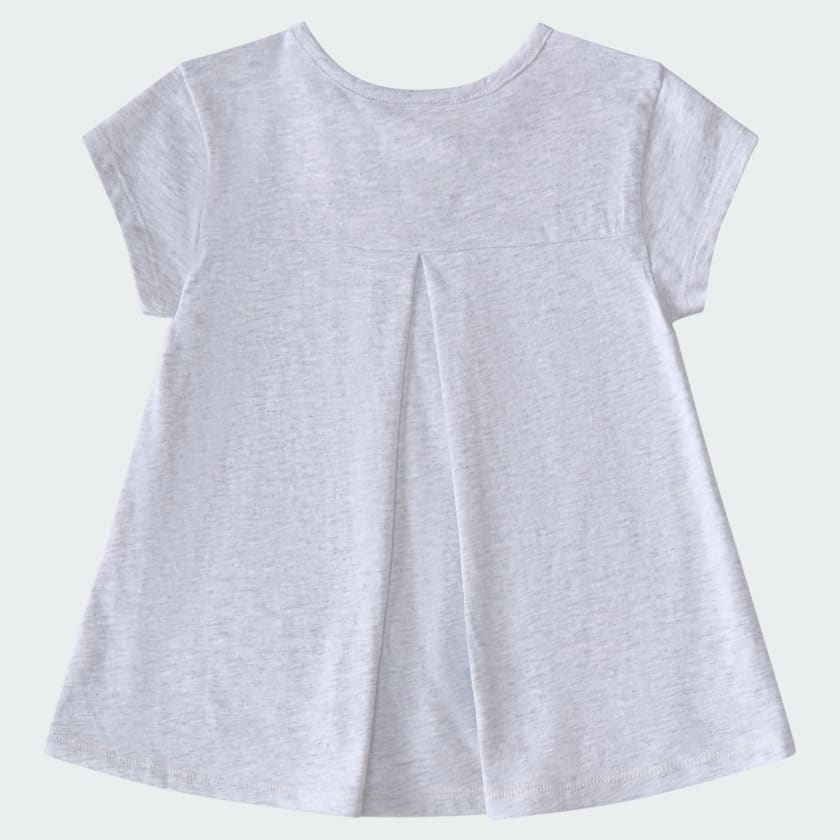 Kids' adidas Two-Piece Back Pleat Heather Tee and Bike Shorts Set