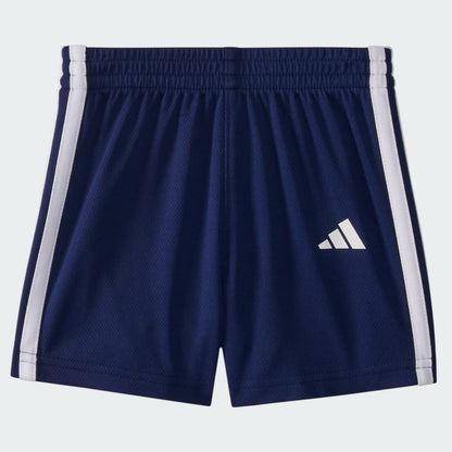 Kids' adidas Two-Piece Short Sleeve Graphic Cotton Tee and 3-Stripes Shorts Set