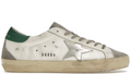 GOLDEN GOOSE Super-Star White Silver Green