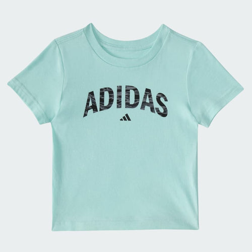 Kids' adidas Two-Piece Short Sleeve Tee and Camo 3-Stripes Woven Shorts Set